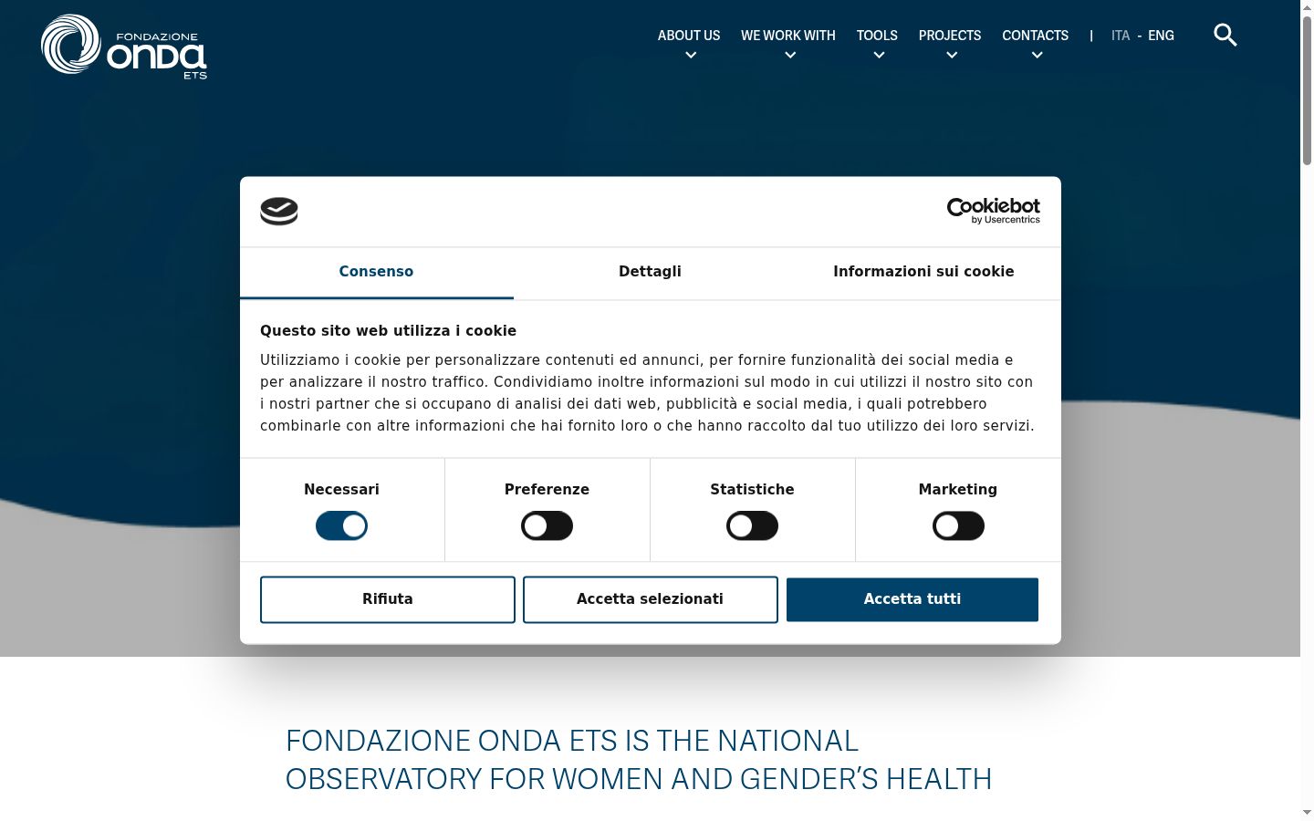 Screenshot tal-banner tal-kunsens muri qabel kwalunkwe interazzjoni