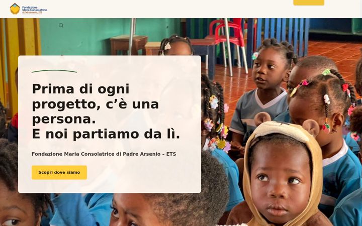 Screenshot ta' fondazionepadrearsenio.it