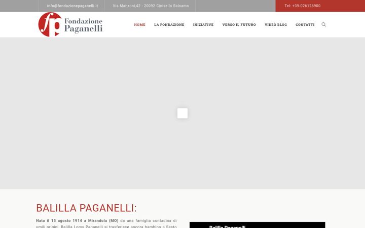 Screenshot ta' fondazionepaganelli.it