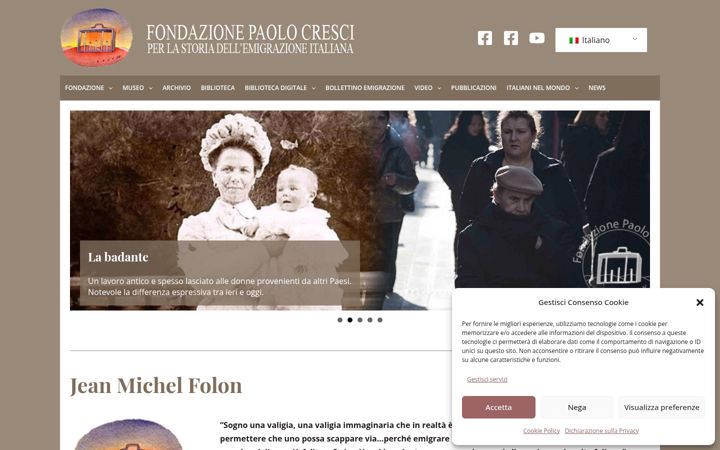Screenshot ta' fondazionepaolocresci.it