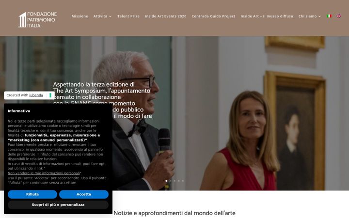 Screenshot ta' fondazionepatrimonioitalia.it