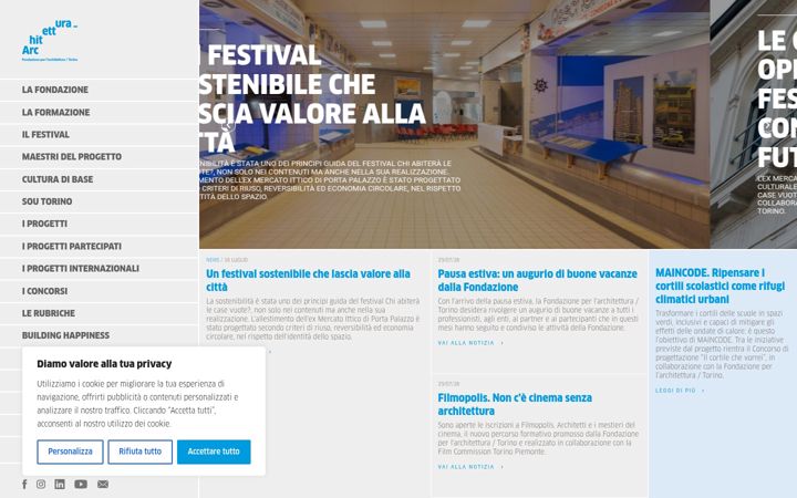 Screenshot di fondazioneperlarchitettura.it
