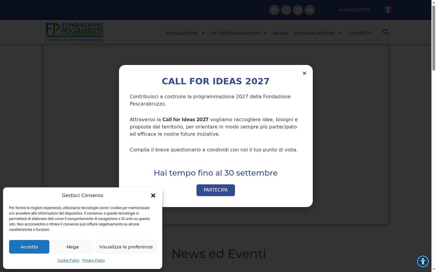 Screenshot tal-banner tal-kunsens muri qabel kwalunkwe interazzjoni