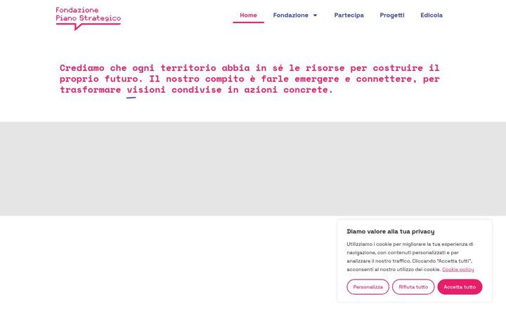 Screenshot di fondazionepianostrategico.it