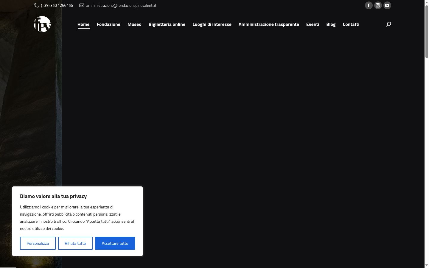 Screenshot of the consent banner shown before any interaction