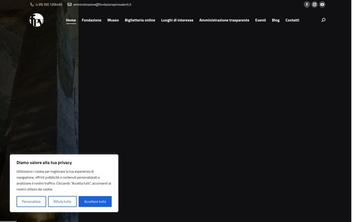 Screenshot of fondazionepinovalenti.it