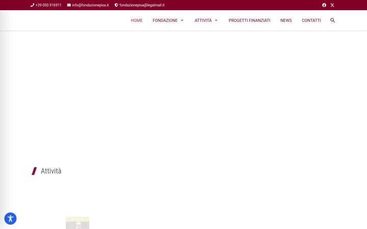 Screenshot di fondazionepisa.it