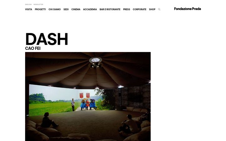 Screenshot of fondazioneprada.org