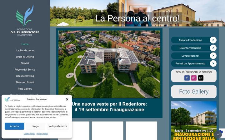 Screenshot di fondazioneredentore.it