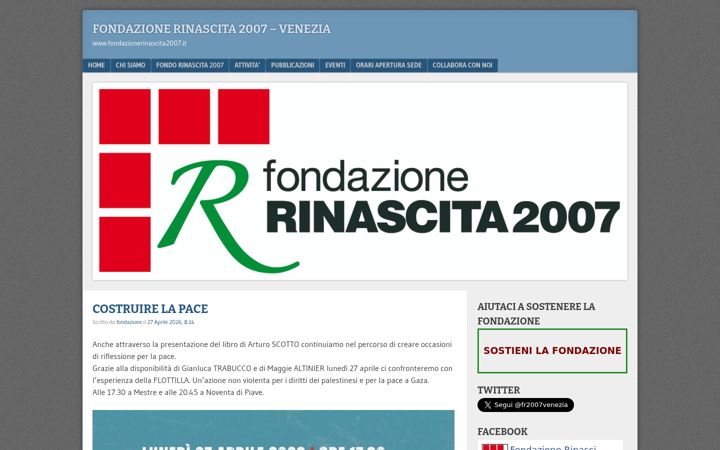 Screenshot di fondazionerinascita2007.it