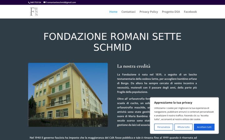 Screenshot of fondazioneromani.org