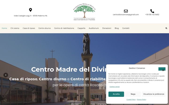 Screenshot di fondazionerosaliagentile.it