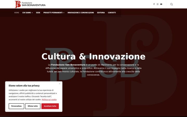 Screenshot di fondazionesanbonaventura.it