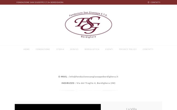 Screenshot di fondazionesangiuseppebordighera.it