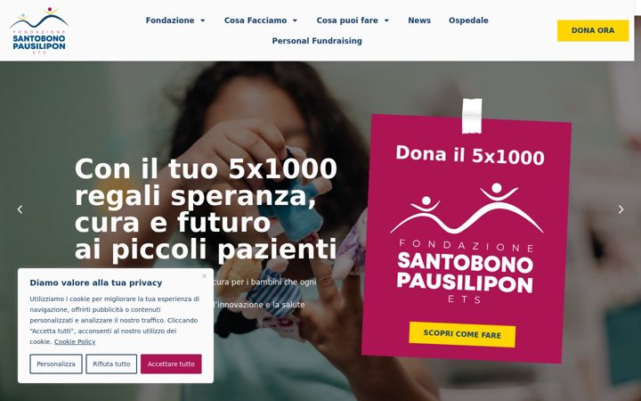 Screenshot di fondazionesantobonopausilipon.it