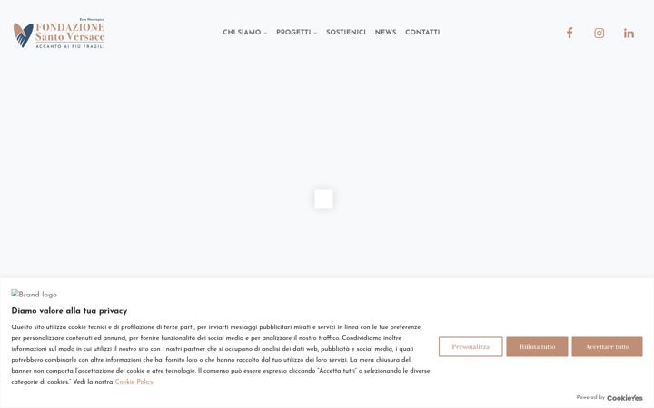Screenshot of fondazionesantoversace.it