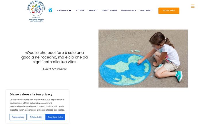 Screenshot of fondazionesemiarcobaleno.org