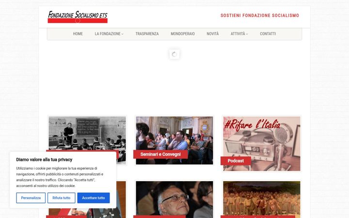 Screenshot of fondazionesocialismo.it