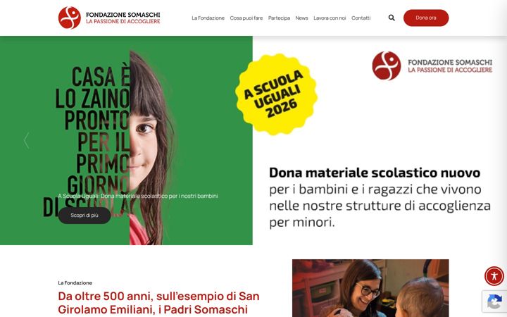 Screenshot of fondazionesomaschi.it