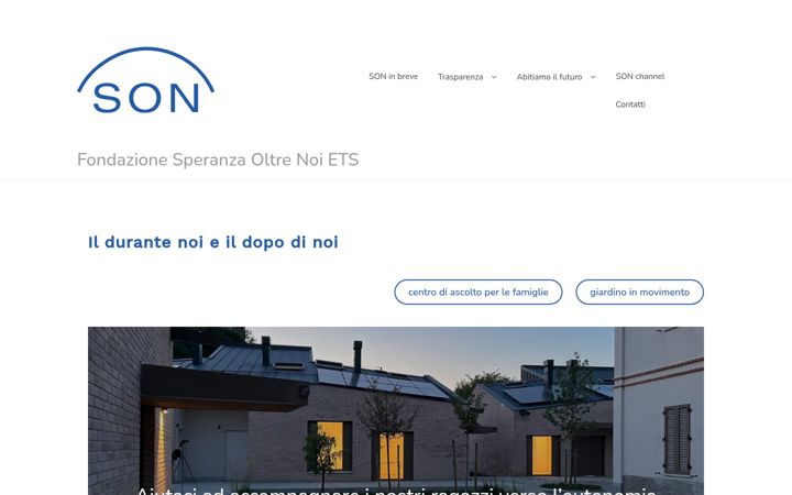 Screenshot of fondazioneson.org