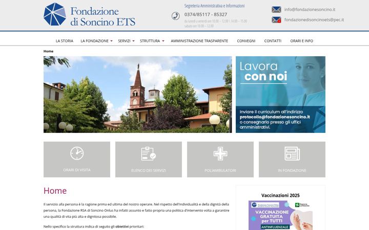 Screenshot of fondazionesoncino.it