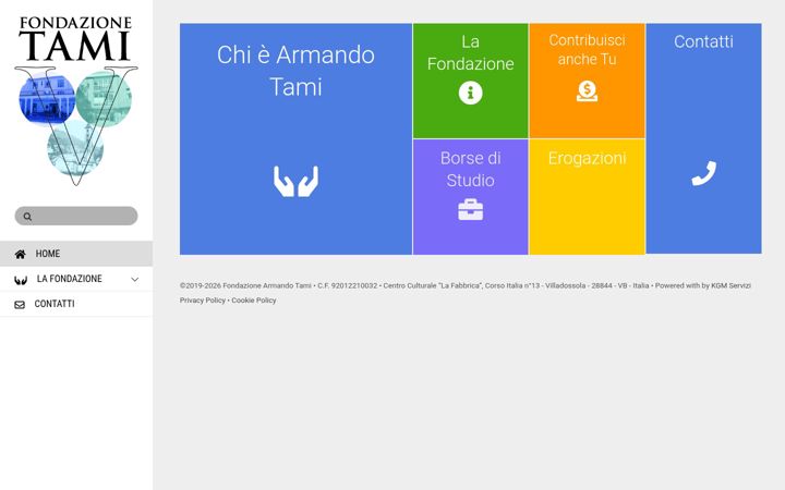 Screenshot of fondazionetami.it