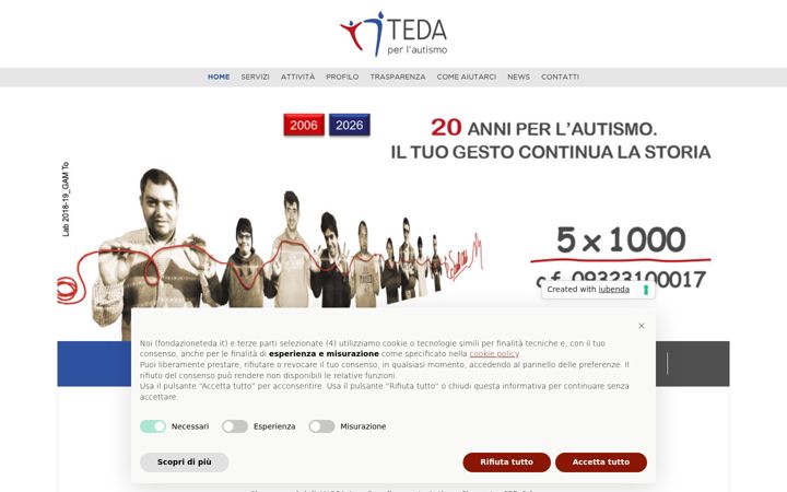 Screenshot ta' fondazioneteda.it