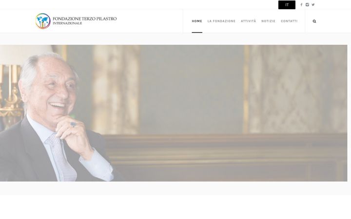 Screenshot of fondazioneterzopilastrointernazionale.it