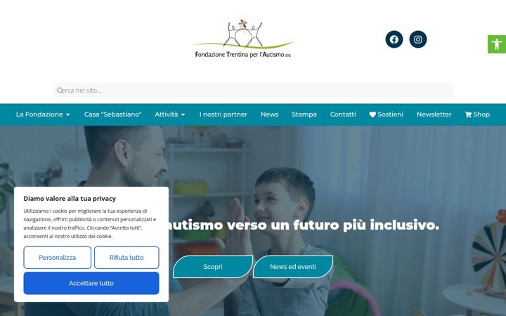 Screenshot ta' fondazionetrentinaautismo.it