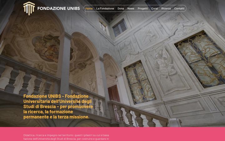 Screenshot of fondazioneunibs.eu