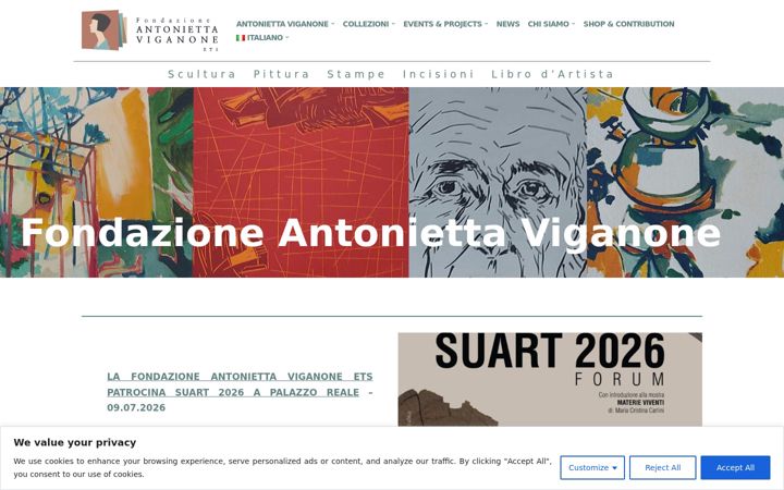 Screenshot of fondazioneviganone.com