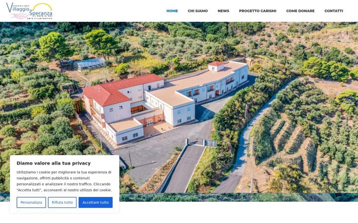 Screenshot of fondazionevillaggiodellasperanza.it