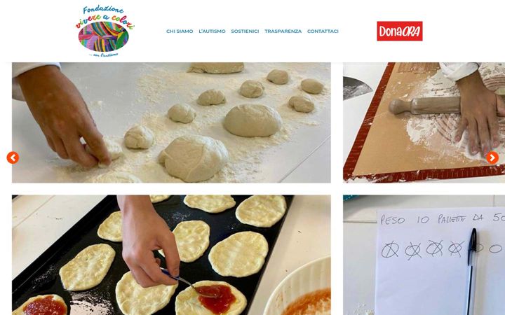 Snímek obrazovky fondazionevivereacolori.org