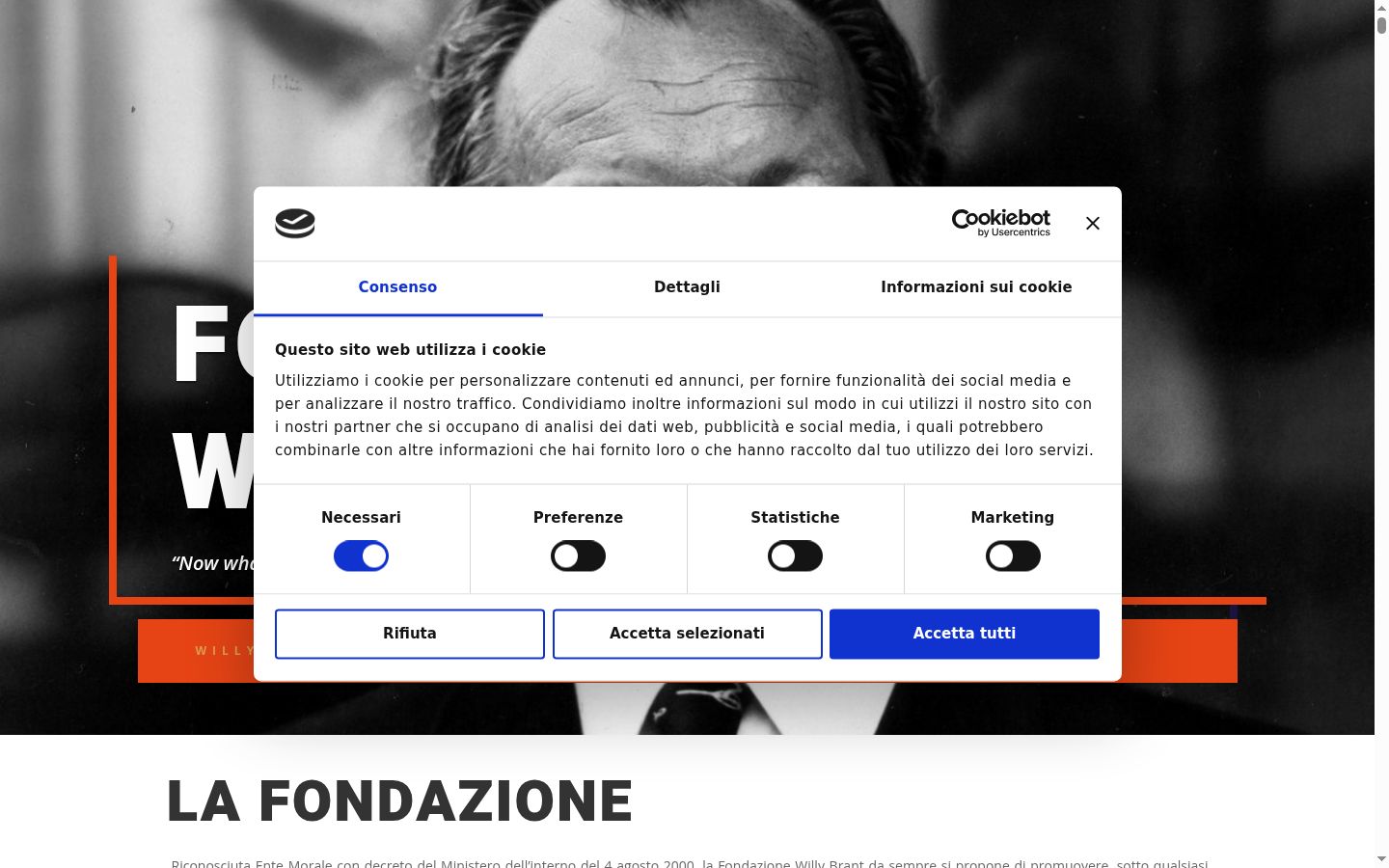 Screenshot tal-banner tal-kunsens muri qabel kwalunkwe interazzjoni