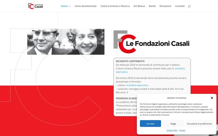 Screenshot of fondazionicasali.it