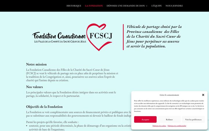Screenshot of fondcanfcscj.org