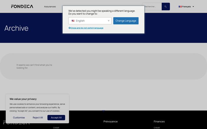 Screenshot of fondeca.ch