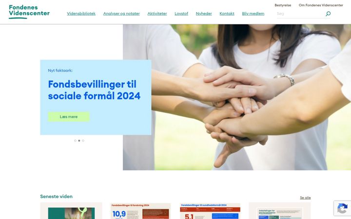 Skærmbillede af fondenesvidenscenter.dk