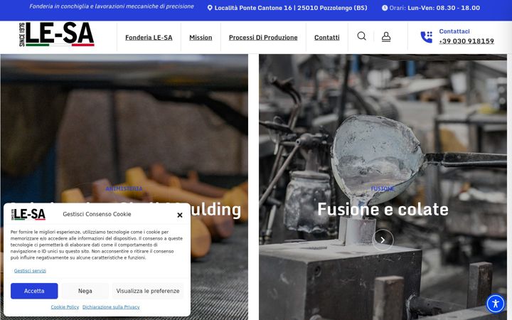 Screenshot of fonderialesa.it