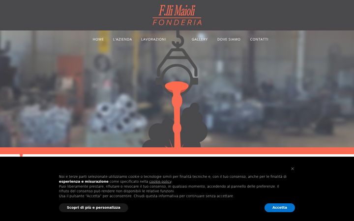 Screenshot of fonderiamaioli.it