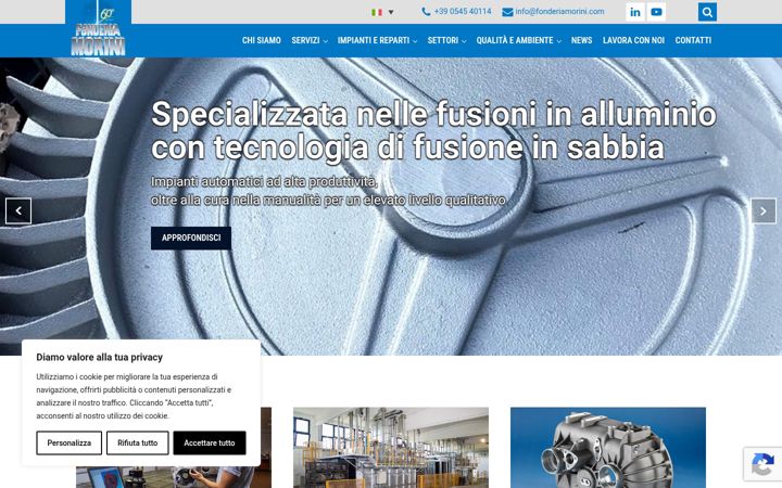 Screenshot of fonderiamorini.com