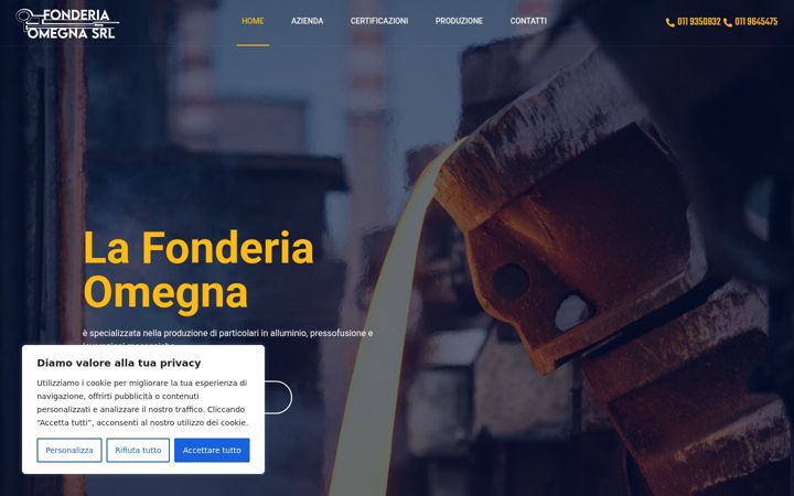Screenshot of fonderiaomegnasrl.it