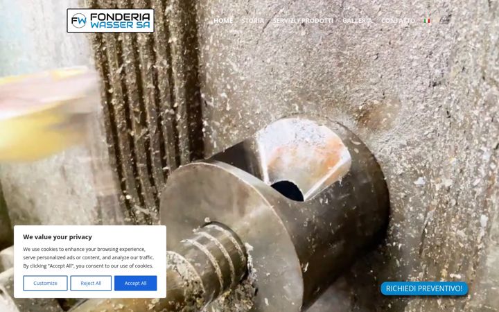 Screenshot of fonderiawasser.ch