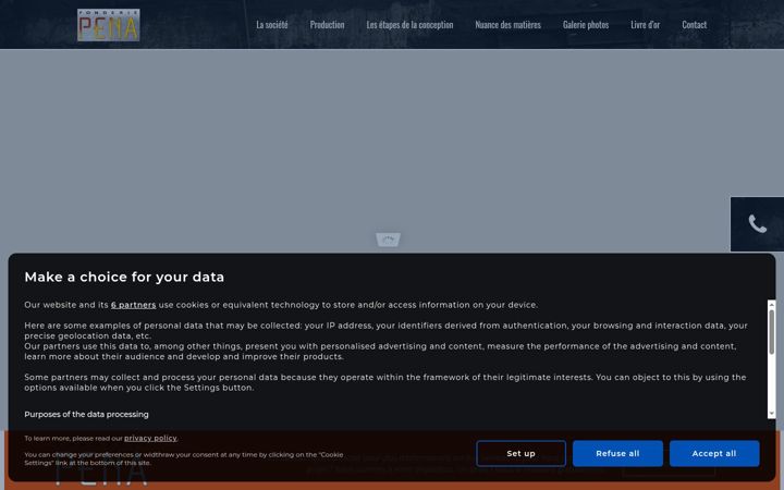 Screenshot of fonderie-pena.com
