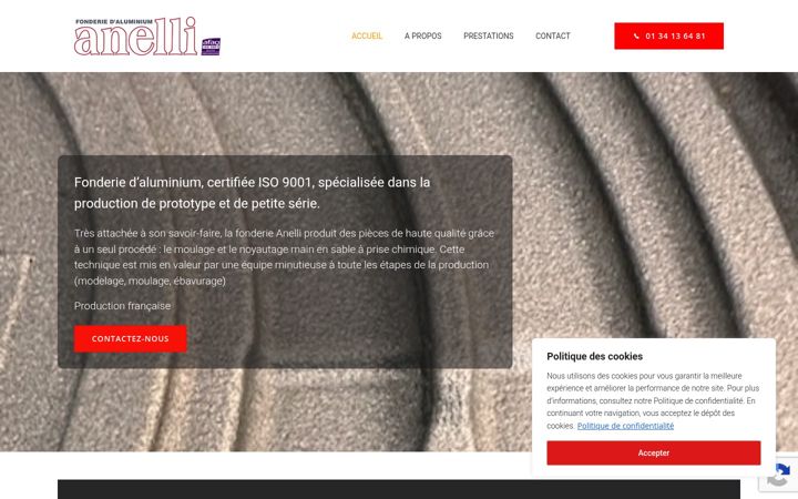 Screenshot of fonderieanelli.com