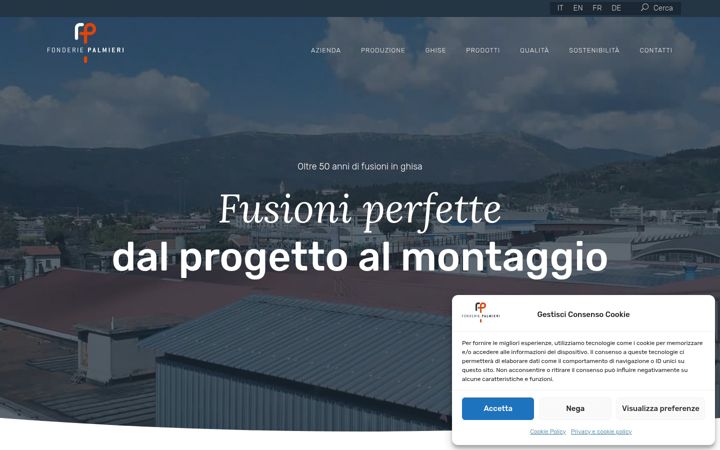 Screenshot of fonderiepalmieri.it