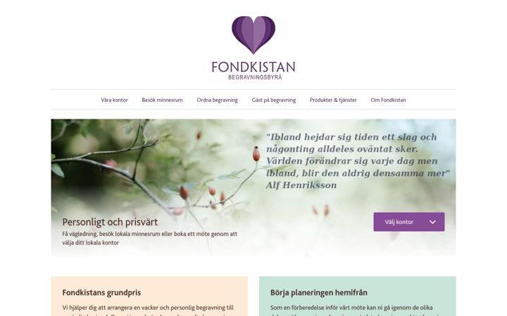 Screenshot of fondkistan.se