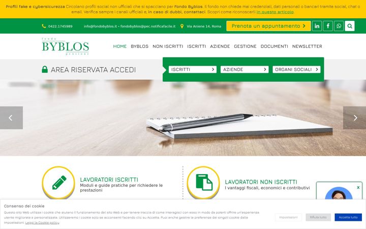 Screenshot of fondobyblos.it