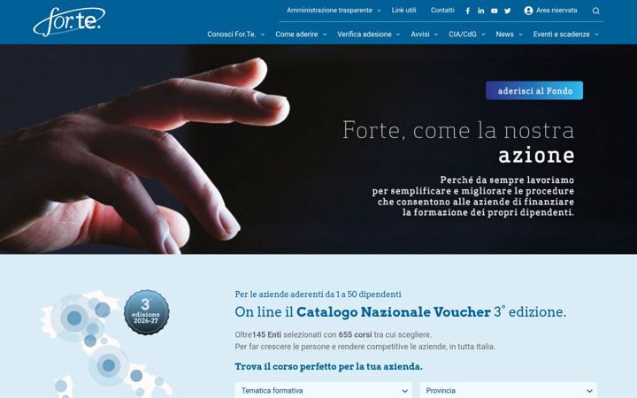 Screenshot of fondoforte.it