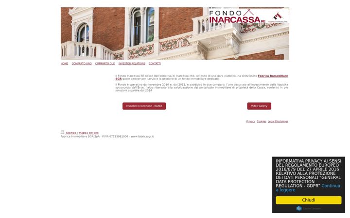 Screenshot of fondoinarcassare.it